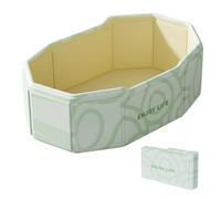 Foldable Baby Bathtub, Portable Tub for Kids with Ergonomic Design & Easy Drain, Collapsible Infant Bathtub for Newborn to Toddler, Green Collapsible Baby