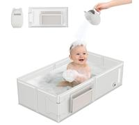 Foldable Baby Bathtub, Travel Bath Tub for Baby, Foldable and Portable, Easy Storage, Lightweight, Travel Essentials for Baby 6M-5Y