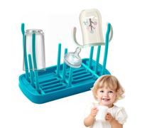 Foldable Baby Bottle Drying Rack | 2-Tier Dishwasher Safe Organiser with Detachable Brackets for Feeding Bottles, Teats, Cups, Pacifiers & Baby Accessories | Space Saving Drip Dry Storage Stand