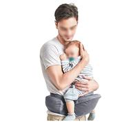 Foldable Baby Carrier Hip Seat with Multiple Pockets Ergonomic Portable Adjustable Extended Waistband for Newborns & Toddlers Lightweight Seat for Outings (OS,Gray)
