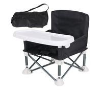 Foldable Baby Feeding Chair, Portable Baby Dining Seat, Booster Seat with Removable Tray, Secure and Stable, Adjustable Straps/Sturdy Base, 37x31x30cm for Home Daily Use, Or Travel
