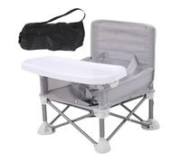 Foldable Baby Feeding Chair, Portable Baby Dining Seat, Booster Seat with Removable Tray, Secure and Stable, Adjustable Straps/Sturdy Base, 37x31x30cm for Home Daily Use, Or Travel