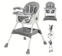Foldable Baby High Chair 6 Months Plus, with Large Antislip Pad & ToyRack, Easy to Clean Feeding , E500
