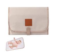 Foldable Baby Nappy Changing Mat Travel Changing Mat Waterproof and Soft Baby Mats Kids Accessories for Journeys Outings Travel (Ivory)