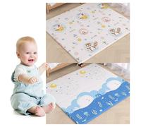 Foldable Baby Play Mat, Extra Thick Reversible Waterproof Foam Floor Mat for Crawling & Tummy Time, Non-Slip Portable Nursery Playmat with Travel Bag, Easy to Clean (120x180cm,Style 6)