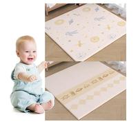 Foldable Baby Play Mat, Extra Thick Reversible Waterproof Foam Floor Mat for Crawling & Tummy Time, Non-Slip Portable Nursery Playmat with Travel Bag, Easy to Clean (150x180cm,Style 5)