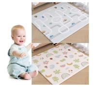 Foldable Baby Play Mat, Extra Thick Reversible Waterproof Foam Floor Mat for Crawling & Tummy Time, Non-Slip Portable Nursery Playmat with Travel Bag, Easy to Clean (120x180cm,Style 4)