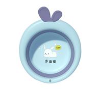 Foldable Baby Wash Basin - Face Foot Washbowl, Thickened Cartoon Bath Tubs | Portable Folding Washes Basin for Bathing, Travel, Home Sink Use, Nursery Cleaning, and Daily Washs (32x37x9.5cm/12.6x14.
