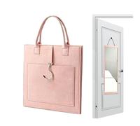 Foldable Backstage Hanging Mirror, Portable Full Length Mirror with Handle