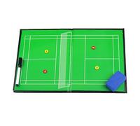 Foldable Badminton Tactical Board for Schools, Dry-Erase Badminton Coaching Board with Magnetic Markers and 2 Water-Based Pens, for Strategic Planning
