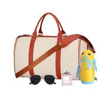 Foldable Bags for Travel, Folding Price Bag - Zipper Storage Bag,Cap Bag with Subjects and Separate Belts, Waterproof Weekend Bags for Men, white, Se référer au descriptif, Refer to description