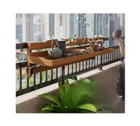 Foldable Balcony Railing Bar Table - Space-Saving Wall-Mounted Serving Table for Indoor & Outdoor Use, Cact Design (L90*W25cm / L35.4*W9.8in)