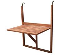 Foldable Balcony Table 60x40cm Acacia Wood Outdoor Fur Cact Hanging Table for Balcony Patio Garden Space-Saving Design Slish and