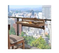 Foldable Balcony Table - Outdoor Railing Table for Deck Weatherproof Clamp-On Design (L120*W25cm / L47.2*W9.8in) - Perfect for Small Spaces & Entertaining