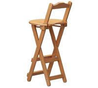 Foldable Bamboo Bar ols 2529.5in Kitchen Counter Height Chas with Backrest & Footrest Lightweight Perching ol 220lbs Load for Home & Dining