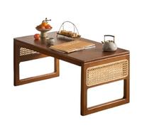 Foldable Bamboo Coffee Table - Low Japanese Tea Table for Floor Seating Ideal for & Bay Window Living Rooms Eco-Friendly No Assembly Required Size 100x47x30cm