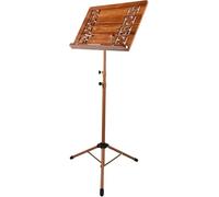 Foldable Bamboo & Metal Music Stand - Portable Sheet Music Stand with Height Adjustment - Ideal for Keyboard, Projector, Laptop, and Podium Use(Color:Triangle Steel Bracket B) (Triangle Stee