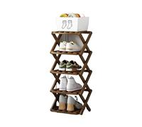 Foldable Bamboo Shoe Rack 2-6 Tier Breathable Storage nizer for Home Multifunctional and Space-Saving Design Perfect for Shoes - B-4 Layers