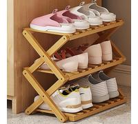 Foldable Bamboo Shoe Rack, 3/4/5/6-Tier, Multi-Layer Indoor/Outdoor Storage for Camping, 50cm, Space-Saving nizer, Durable and Stylish Design