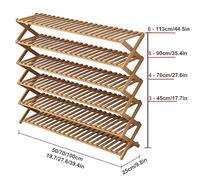 Foldable Bamboo Shoe Rack - 3 Tier nizer for Indoor/Outdoor Use Perfect for Camping Eco-Friendly Green Color Space-Saving Design 70cm Height Multi-Layer Storage Solution