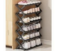 Foldable Bamboo Shoe Rack - 6-Tier Shoe Shelf for Indoor/Outdoor Space-Saving Storage Solution Stylish 50cm Height nizer for Shoes and Accessories