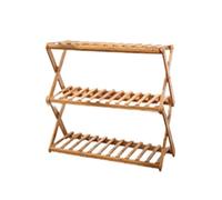 Foldable Bamboo Shoe Rack Multi Layer Storage for Dorm Door No Installation Required Portable 3 Tier Shoe Shelf Simple and Space Saving Solution for Shoes.