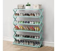Foldable Bamboo Shoe Rack - Multi-Layer Storage Stand for Living Room Balcony & Porch - Versatile Green for Easy Access & Space-Saving Solutions
