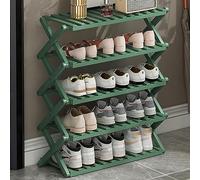 Foldable Bamboo Shoe Rack Organizer, Space-Saving 6 Tier Shelf for Entryway, Ideal for Indoor and Outdoor Use