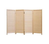 Foldable Bamboo Woven Screen,Interior Decorative Partition,4/5/6 Panel Options,Suitable for Office Screens Entryway Partitions(Color-2,80x40cm)