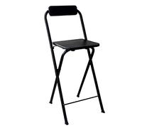 Foldable Bar Stool 70cm with Backrest & Footrest Modern Dining Chair Waterproof Steel Frame for Kitchen & Dining Room Minimalist Design White Color