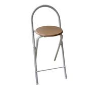 Foldable Bar Stool Comfortable Folding Dining Chair for Conference Room Practical Design 26" Height Stylish Brown Color Space-Saving and Portable
