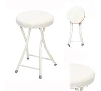 Foldable Bar Stool - Portable Kitchen Stool, 50CM Round Folding Seat, Lightweight & Space Saving, Ideal for Breakfast & Camping