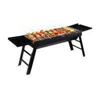 Foldable Barbecue | Removable Charcoal Burner - Outdoor Grill with Side Shelves | For Garden, Camping, Balcony, Cooking, Picnic, Travel, Backyard, Patio