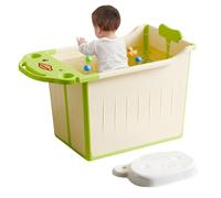 Foldable Basque - Child's Foldable Basque with Integrated Seat - Non Slip Base and Thick Material | Ideal for and Children (0-12 Months) | Home, Travel, Bathroom