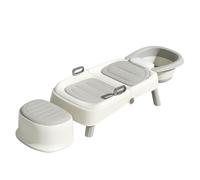 Foldable Bath Chair, Bath Support Frame and Shampoo Station, Multi Functional Shampoo Lounge Chair, Suitable for Home and Salon Environments(Style 2)