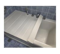 Foldable Bath Tub Cover Wooden Grain Dustproof Bath Tray Perfect Relaxation Shelf Protector 0.6cm Thick 80x116cm Ideal for Bathing Comfort and Cleanliness