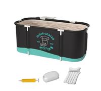 Foldable Bath Tub - Reinforced Large Capacity Basin - 115x60x50cmCold Plunge Tub | for Backyard Patio Home Camping Outdoor Summer Swimming Washing