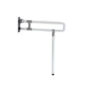 Foldable Bathroom Toilet Handrail Flip-Up Bathroom Grab Bar Fold-able Washroom Handrail for Pregnant Women Elderly People(White,60cm)