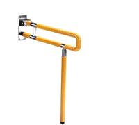 Foldable Bathroom Toilet Handrail Flip-Up Bathroom Grab Bar Fold-able Washroom Handrail for Pregnant Women Elderly People(Yellow,60cm)