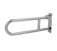 Foldable Bathroom Toilet Handrail Flip Up Bathroom Grab Bar Stainless Steel Ergonomics 90° Vertical Rotation Wall Mount Toilet Handrails for Old People