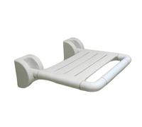 Foldable Bathroom Toilet Seat, Stainless Steel, Wall Mounted Safety Grab Bar with Support Handle (2, White, M-Size)