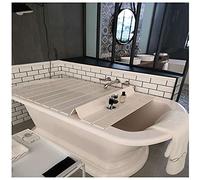 Foldable Bathtub Cover Anti-Dust Bath Shelf Expandable Support for Bathtub Insulated Bath Mat Idea (70 x 150 cm)