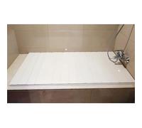 Foldable Bathtub Cover Dustproof Insulating Bath Lid PVC Stopping Bath Top Wine Glasses & Tablet Storage 75 x 170 cm Perfect for Home Spa and Relaxation
