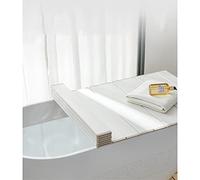 Foldable Bathtub Cover with Roller Shutter, Dustproof & Insulated Bathtub Tray, Universal Bathtub Lid, & Heat Retaining Design for Ultimate Bathing Comfort
