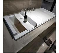 Foldable Bathtub CoverFoldable Bathtub Tray Folding 6mm Bathtub Top Cover PVC Board Insulation Dustproof Bath Tub Tray for Store Tablets Customizable(139x70cm(55"x28"))