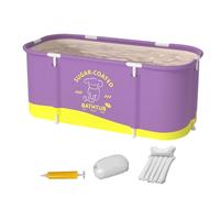 Foldable Bathtub for Adults | Foldable Reinforced Large Capacity Bathtub,45.3x23.6x19.7 Inch Soaking Bathing Tub - for Backyard Patio Home Camping Outdoor Summer Swimming Washing