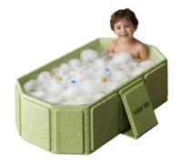 Foldable Bathtub for Kids Foldable Baby Bathtub, PVC Collapsible Tub with Outfall and Support Feet, 29.5x17.7x9.8 Inch Portable Tub for Kids 0-8 Years Old