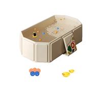 Foldable Bathtub for Kids, Toddler Bath Tub with Drain Plug, Foldable Baby Shower Tub with 5 Balls and 2 Ducks, Portable Bathroom Pool Water Toy, Cat Dog Wash Shower Basin (White)