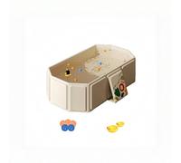 Foldable Bathtub for Kids, Toddler Bath Tub with Drain Plug, Foldable Baby Shower Tub with 5 Balls and 2 Ducks, Portable Bathroom Pool Water Toy, Cat Dog Wash Shower Basin (White)