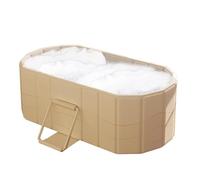 Foldable Bathtub - Outdoor Immersion Bucket Portable Isolation Bathtub | Ice Immersion Cistern for Athletes, Non-Inflation Claw Foot for Shower, Cannon in Hole with Cover, EM